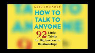 How to Talk to Anyone 92 Little Tricks for Big Success in Relationships Audiobook screenshot 1