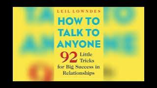 How to Talk to Anyone 92 Little Tricks for Big Success in Relationships Audiobook