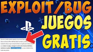 Exploit o BUG de juegos GRATIS en Playstation COMUNICADO OFICIAL de Sony