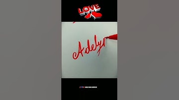 ADELYN name in cursive handwriting #calligraphy #cursive #art #names #learn #cursivewriting #short