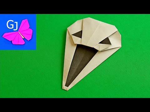 Маска мышки оригами