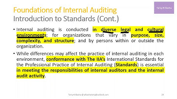 CIA Part #1: Section #1 - Foundation of Internal Auditing (17)