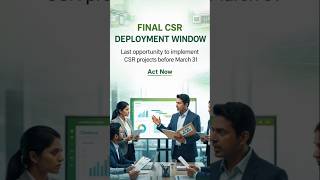 Final CSR Projects Before March 31 | Smart Infrastructure Solutions in India #csr #sustainability