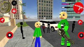 Baldi Gang Stickman Rope Hero Gangstar Crime #19 - Juego Stickman Superhero - Android Gameplay screenshot 4