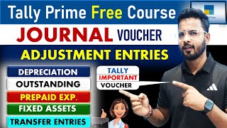 Journal Voucher in Tally Prime | Adjustment Entry in Tally Prime #tallyprime