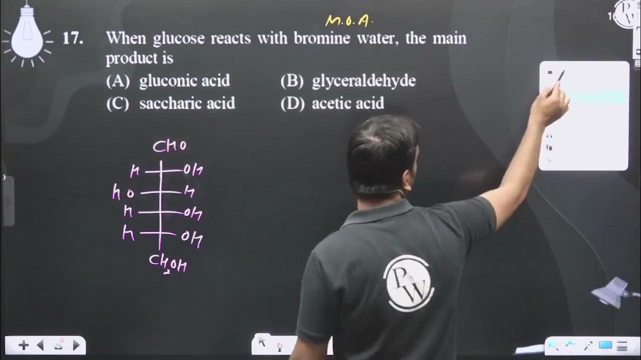When glucose reacts with bromine water, the main product is. YouTube