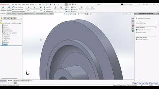 Bracket of VBelt Drive in SolidWorks