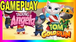Talking Tom Gold Run Android Gameplay # 1 [Angela Catching Thief] screenshot 3