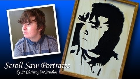 Scroll Saw Portrait - Made by hand in our workshop