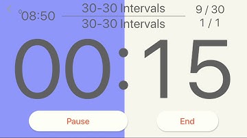 30 x (30 seconds - 30 seconds) intervals with voice instructions by Interval Timer: Custom Workout