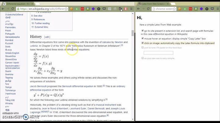 Latex From Web - Google Chrome Extension