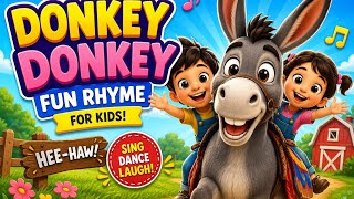 Donkey Dance Song 🫏💃 | Kids Learning Video with Fun Rhymes #shorts
