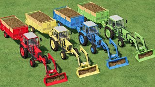 Tractor Of Colors  EXCAVATIONS WORK with Front Loaders and Manure  FIELD Farming Simulator 22