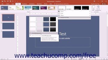 PowerPoint 2016 Tutorial Customizing the Slide Background Microsoft Training