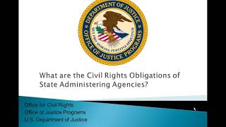 State Administering Agencies Civil Rights Obligations