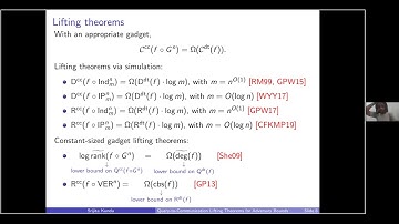 QIP2021 | On Query-to-Communication Lifting of Quantum Adversaries (Srijita Kundu)