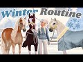 Equestrian winter routine show jumping snowy hack  more  ii star stable realistic roleplay