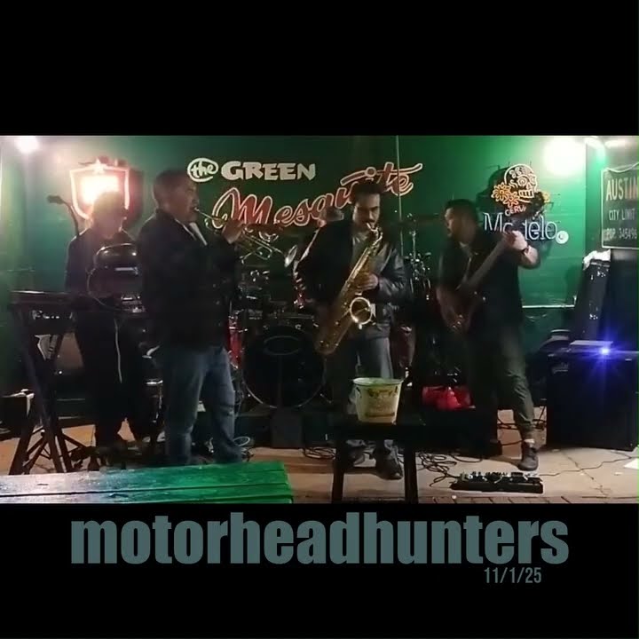 Motorheadhunters @ green mesquite - Brian Foster playing drums, November 5, 2025