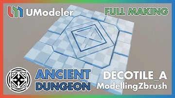 3D Modeling in Unity - Full Making of Modeling & Texturing a Decotile A in the  Ancient Dungeon