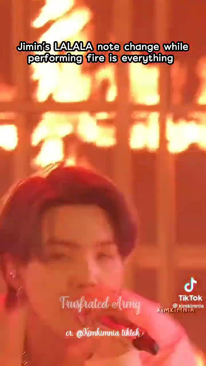 Jimin's LALALA note change during fire is so hot🔥 #jimin #shorts