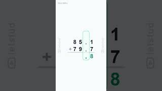 How to solve 85.1 + 79.7 | Step by Step Math