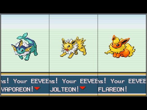 Pokemon Fire Red & Leaf Green - How To Evolve Eevee into Jolteon