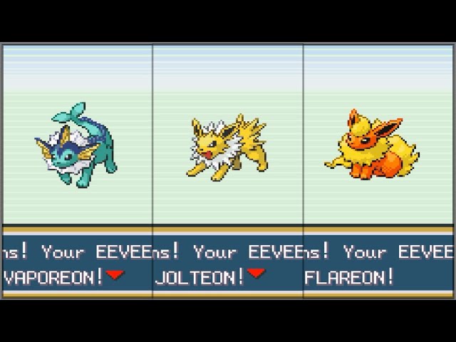 How To Get All 3 Eeveelutions  Pokemon Fire Red #vaporeon #jolteon  #flareon 