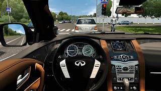 Infiniti QX80 - City Car Driving [Steering Wheel Game Play]
