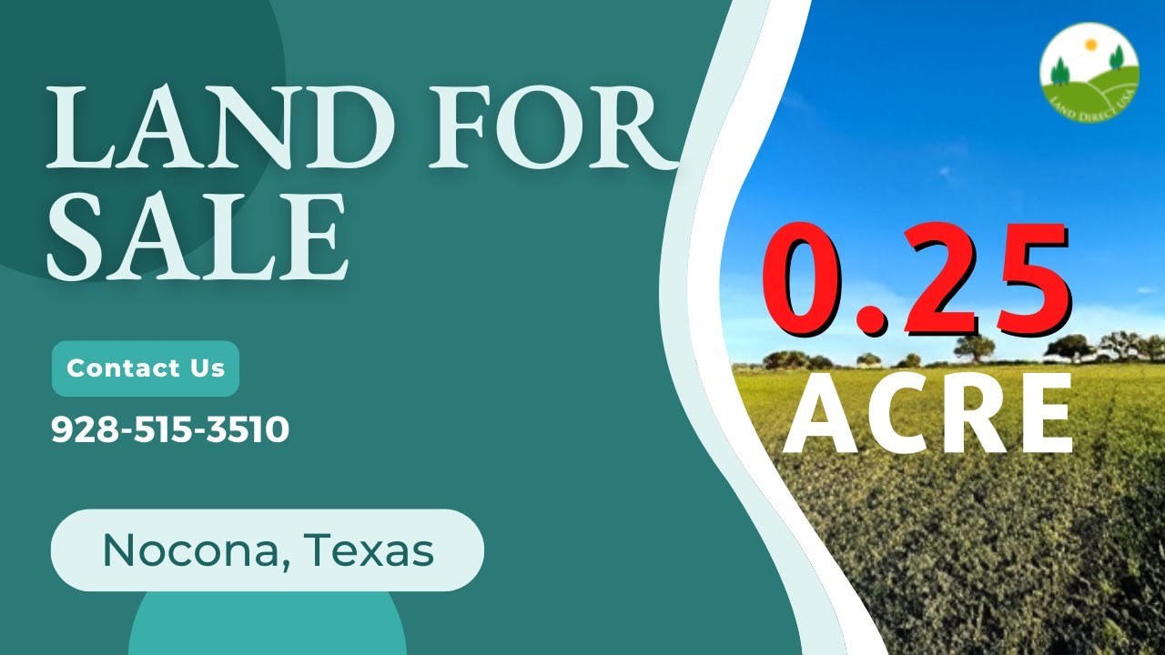 0.25 acre land for sale in Nocona, Texas [R000018707] YouTube