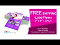 FREE SHIPPING 5,000 Flyers 4” x 6” = $ 76.71