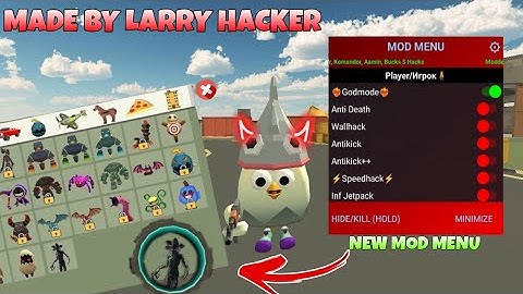 New Mod menu 🔥 - Chicken Gun @LaryHackerOfficial @Hackerboy999