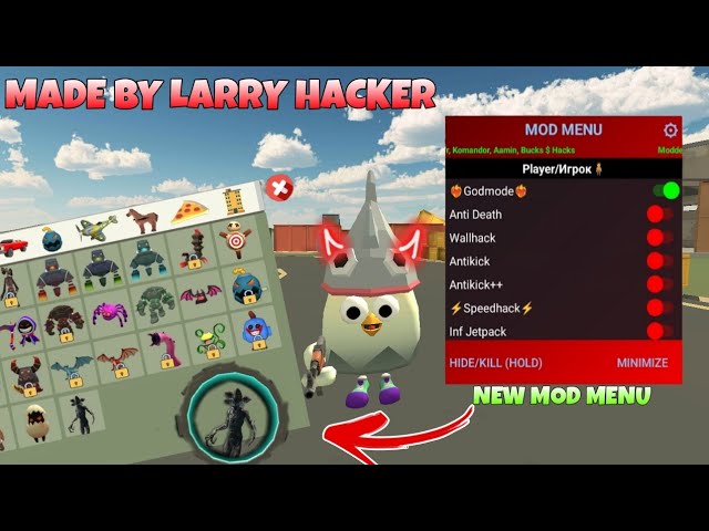 INCRÍVEL! 😱 O MELHOR MOD MENU PARA CHICKEN GUN》NO ADS + MONEY