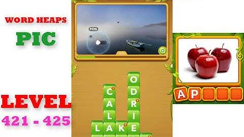 Word Heaps: Pic Puzzle Level 421 - 425 | All Answers | Walkthrough