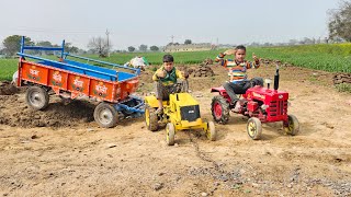 जेसीबी हो गई खराब महिंद्रा ट्रैक्टर ले जाता हुआ Komal Kumar Mini mahendra tractor Vinod tractor trac