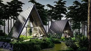 Famous PRO Render and build A-frame House SketchUp 2021+Lumion 11+Photoshop 2021 #2 Profile