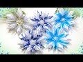 Цветы снежинки из лент канзаши / diy snowflake