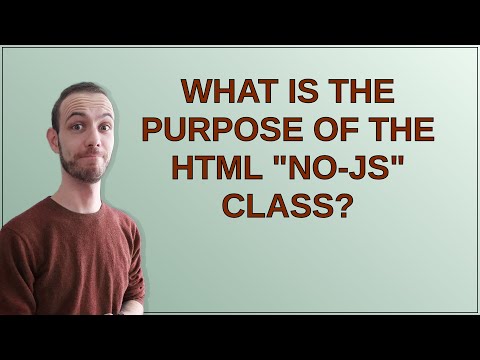What is the purpose of the HTML "no-js" class?