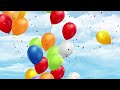 Colorful balloons flying on a cheerful day free stock