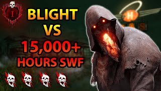 MY BLIGHT VS 15,000+ HOURS SWF! - DBD Rank 1 Killer Build