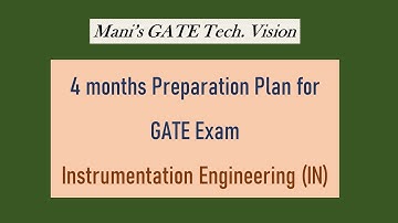 GATE 2024 || 4 MONTHS  preparation plan || Instrumentation( IN)