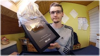 Silberner Youtube Playbutton! (Unboxing)