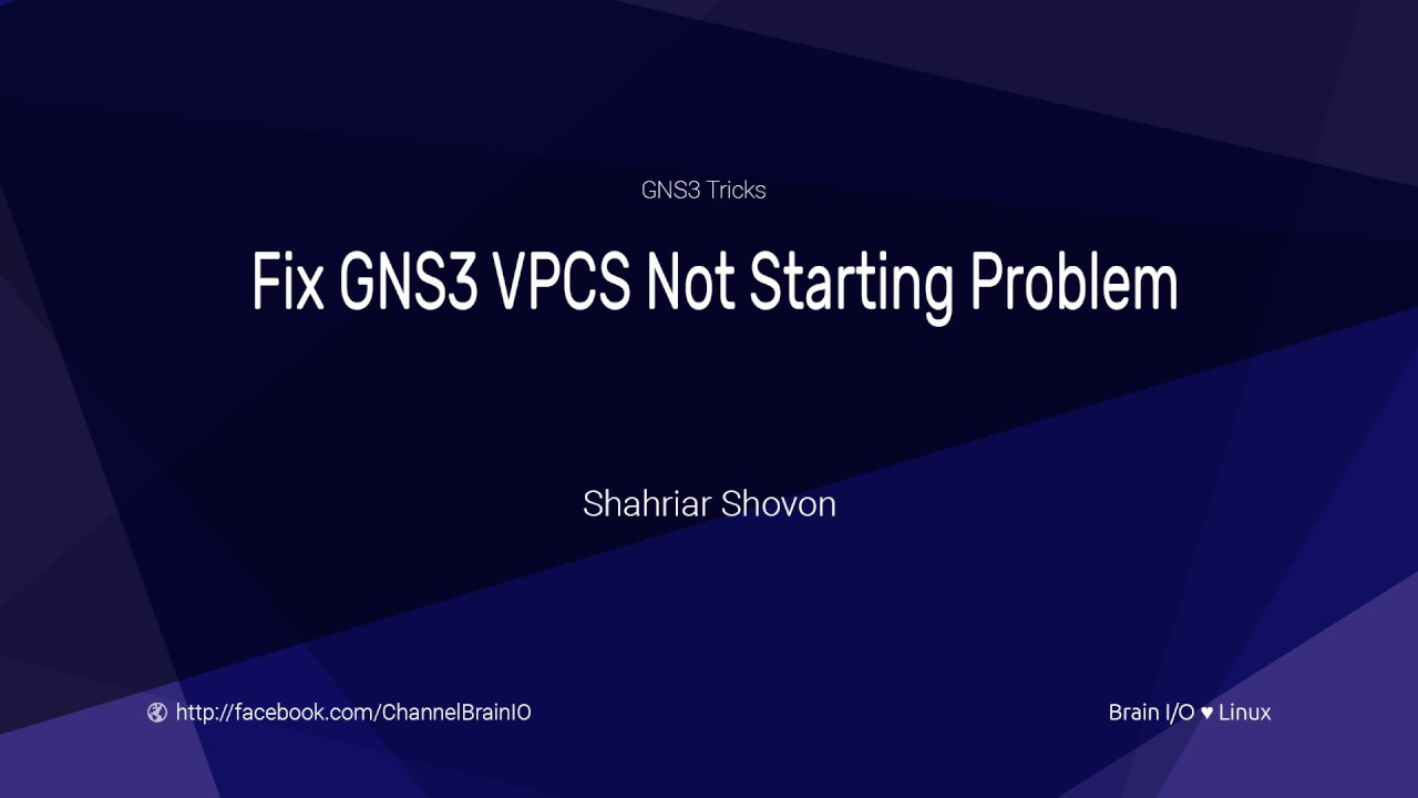 Linux: Fix GNS3 VPCS Not Starting Problem 2017 - YouTube