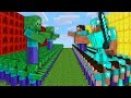 WHO WILL WIN THE BATTLE ZOMBIE ARMY VS NOOB AND PRO ARMY? Minecraft Noob vs Pro Animation