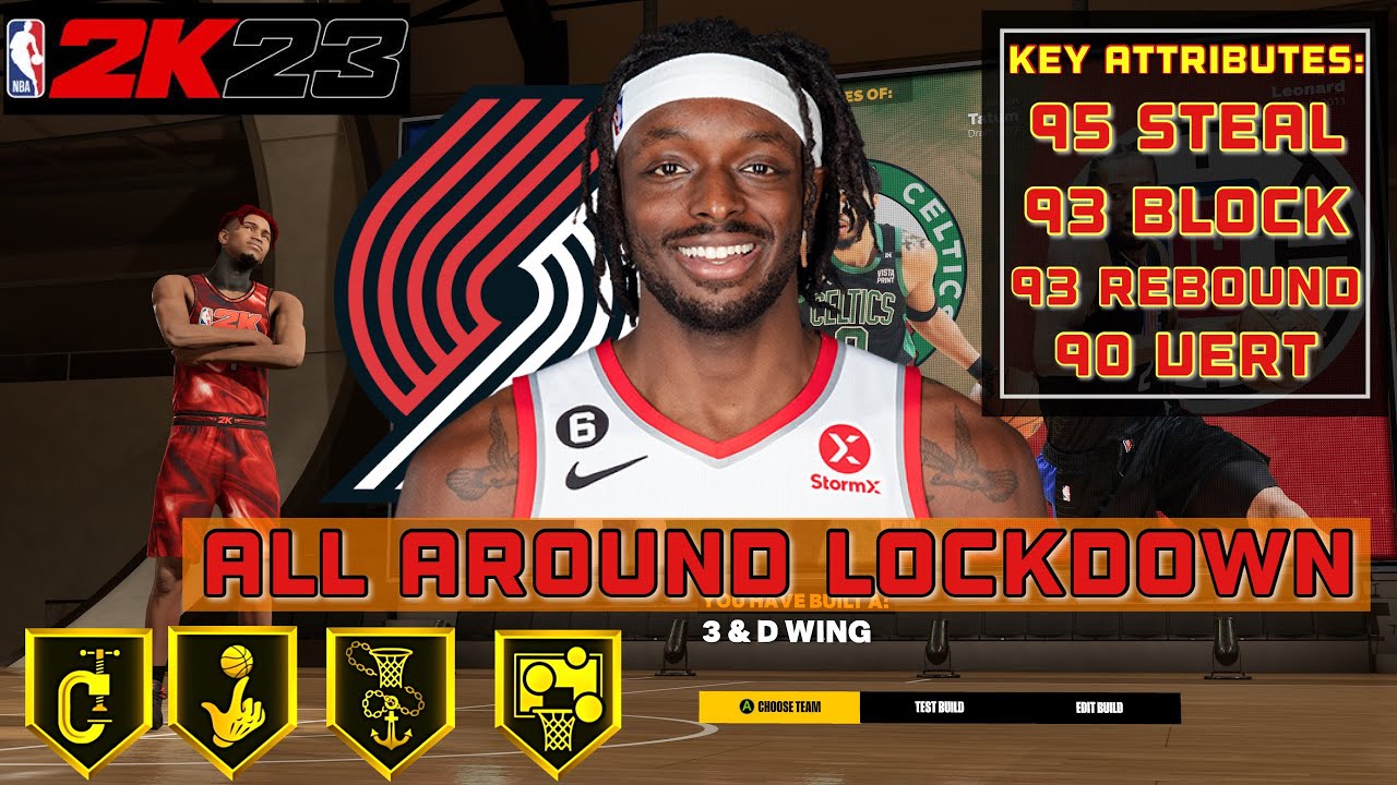 **NEW NBA 2K23 BEST 6'8 COMP LOCKDOWN BUILD SEASON 5 GOLD GLOVE