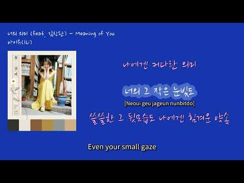 [아이유(IU) Best PLAYLIST]] 아이유 - '너의 의미 (feat. 김창완)' [English Lyric] IU - Meaning of YOu