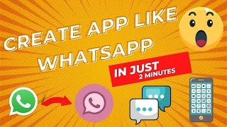 Create your own application like WhatsApp in 2 minutes and earn money || without coding #SkillForYou screenshot 4