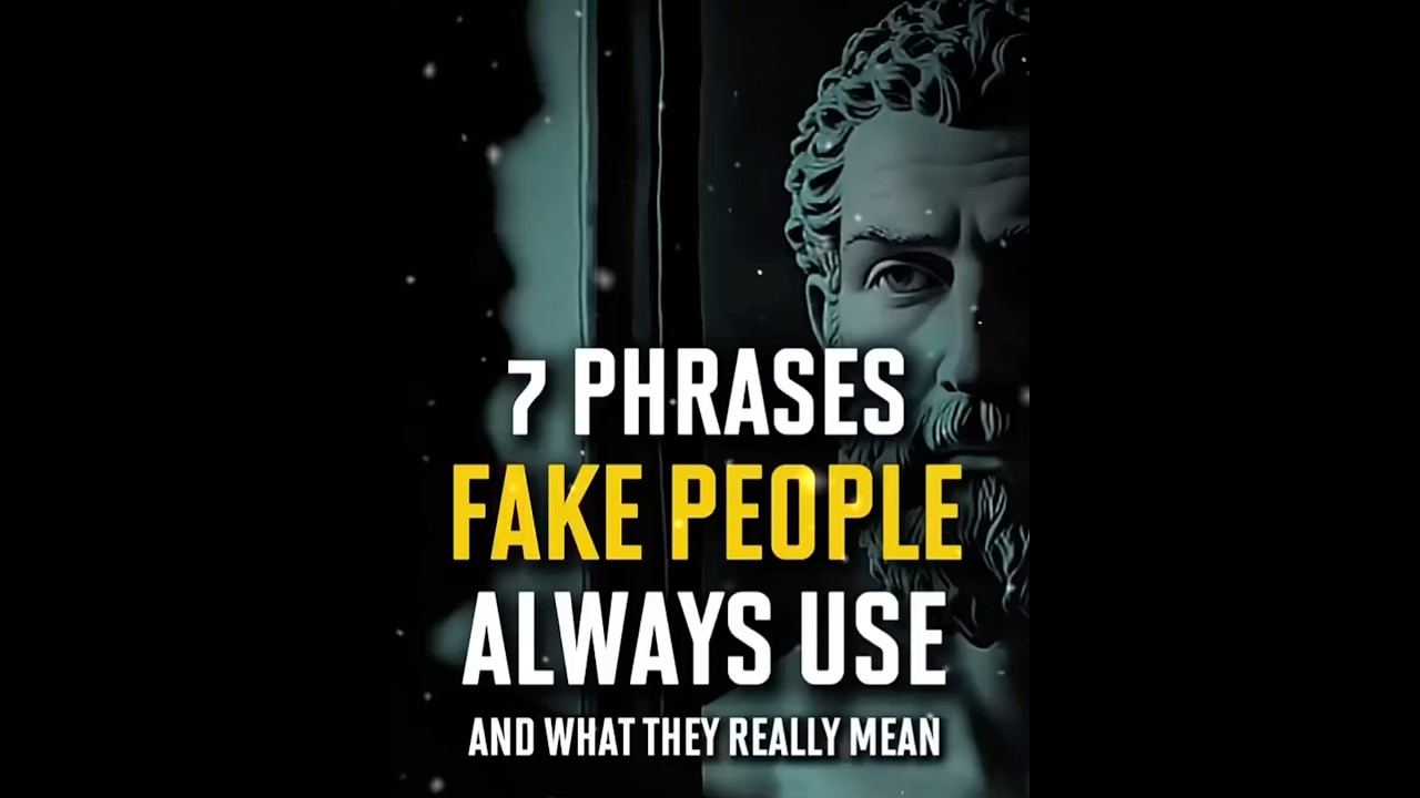 7 Phrases Fake People Always Use | Stoic Wisdom 