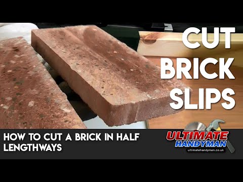 How to cut a brick in half lengthways | cut brick slips