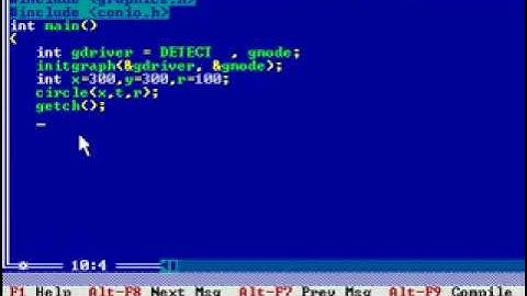 C Graphic programming - 2 circle