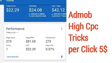 Admob High Cpc Trick per Click 5$ with Vpn Trick 2018